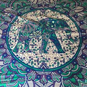 Elephant mandala queen size duvet cover